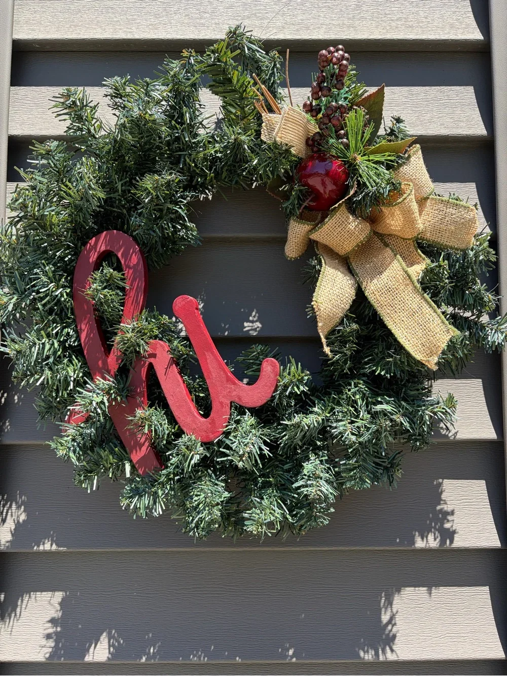Welcoming Christmas wreath